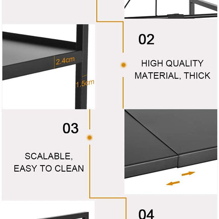 Expandable Kitchen Counter Shelf Rack Organizer
