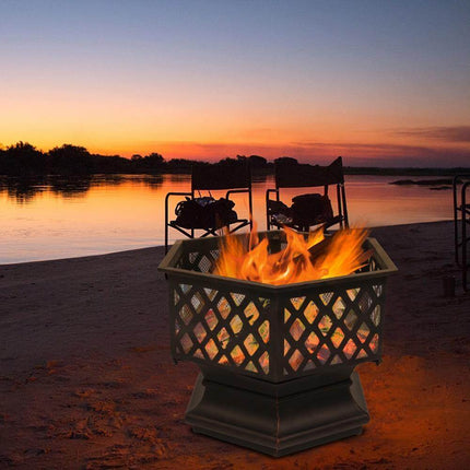 Geometric Garden Fire Pit Stove