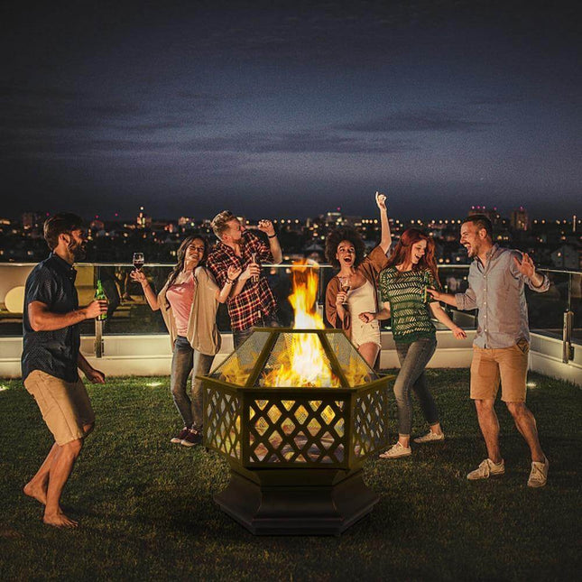 Geometric Garden Fire Pit Stove