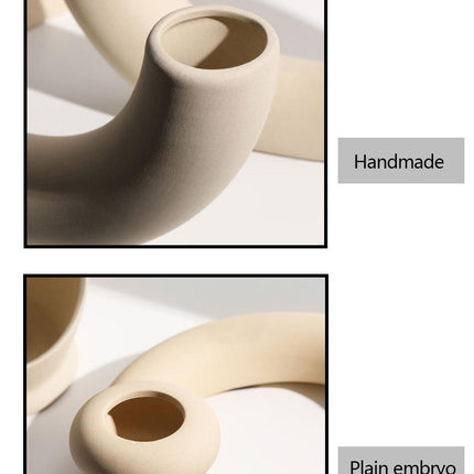 Nordic Art Elegant Flower Ceramic Vase