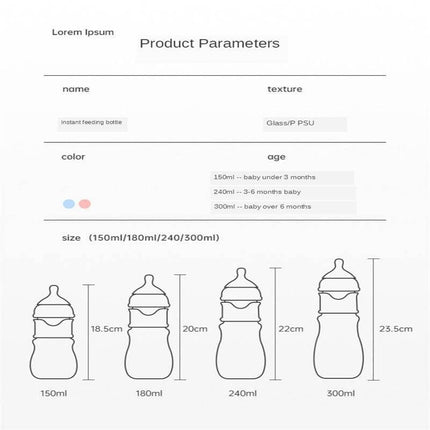 Newborn Baby Anti-colic Feeding Bottle