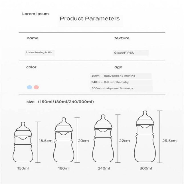Newborn Baby Anti-colic Feeding Bottle