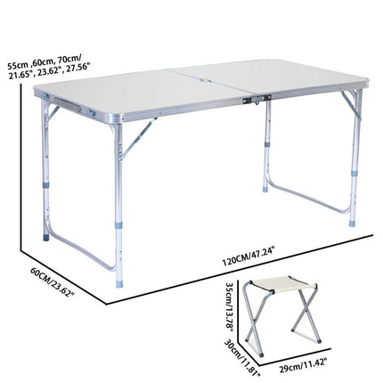 Outdoor Waterproof Adjustable Foldable Picnic Table Set