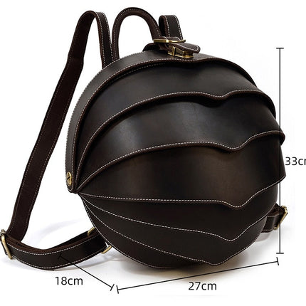 Handmade Leather Beetle Unisex Bag
