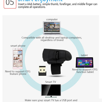 Lazy Mini USB Bluetooth Finger Mouse