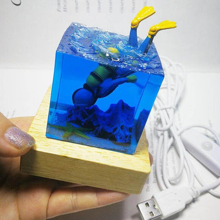 Ocean Scuba Diver Lamp