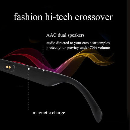 Smart Bluetooth Built-in Speaker Headset Glasses