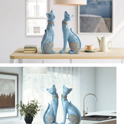 European Cute Resin Cat Figurines