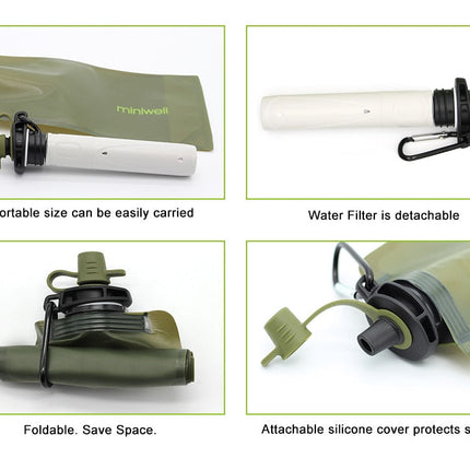 Camping Water Purification Filtered Bottle