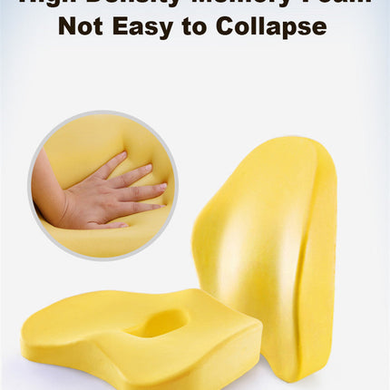 Office Chair Memory Foam Cushion Pillow Set