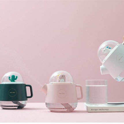 Teapot USB Colorful Air Humidifier Night Light