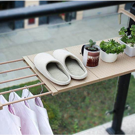 Balcony Foldable Clothes Hanging Drying Rack Organizer