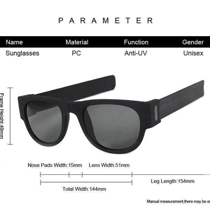 Folding Roll Wristband Sunglasses