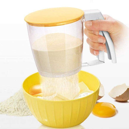 Hand-Pressed Flour Sifter Filter Strainer Gadget