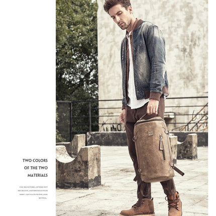 Leather Simple Style Vintage Men's Backpack
