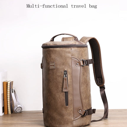 Leather Simple Style Vintage Men's Backpack