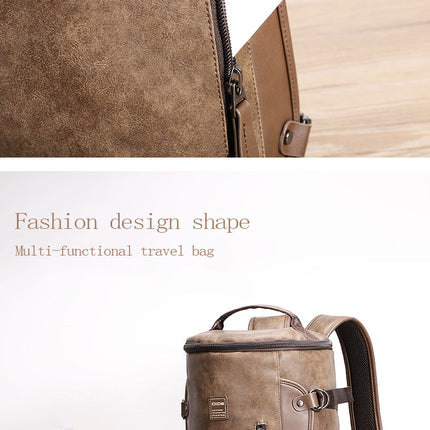 Leather Simple Style Vintage Men's Backpack