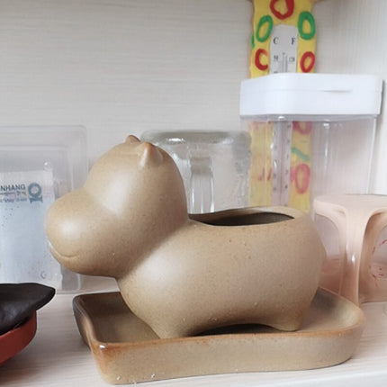 Elephant Minimal Ceramic Flower Pot
