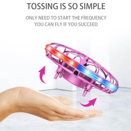 Portable Quadcopter Gesture Sensing Drone with Led Light