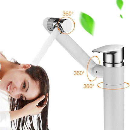 360 Rotation Black Modern Single Bathroom Faucet
