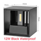 12W Black Waterproof / Warm White 3000K