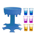 Blue with Color Cups