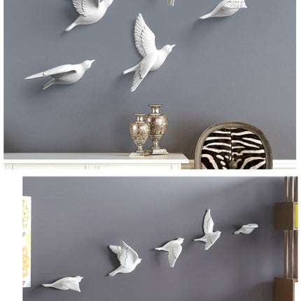 Free Flying Birds Resin Wall Decor