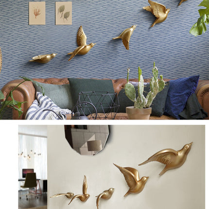 Free Flying Birds Resin Wall Decor