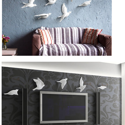 Free Flying Birds Resin Wall Decor