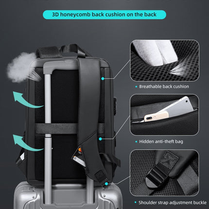 Elegant Anti-Theft USB Travel Backpack