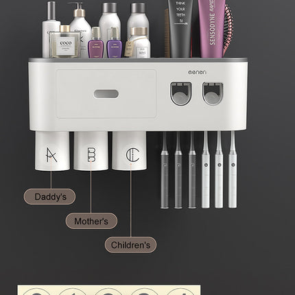 Automatic Toothpaste Squeezer Bathroom Storage Rack