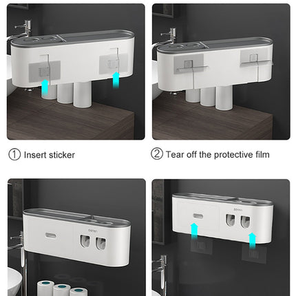 Automatic Toothpaste Squeezer Bathroom Storage Rack