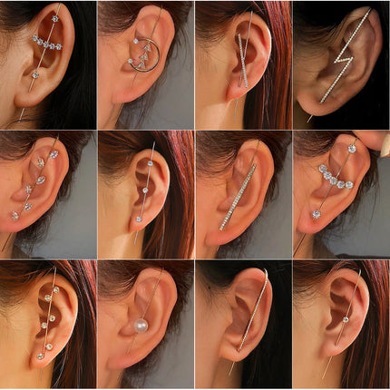 Crystal Vintage Long Wrap Earrings