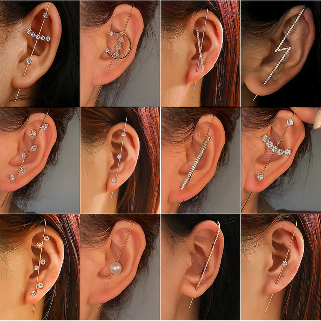 Crystal Vintage Long Wrap Earrings