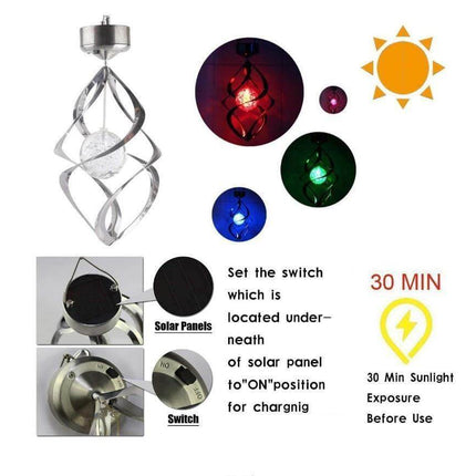 7-Colour Solar Changing LED Wind Chimes Light