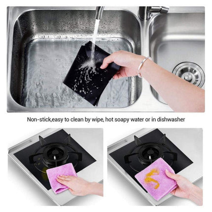 Reusable 4pcs Glass Fiber Gas Stove Covers