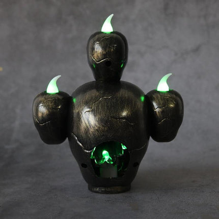 Led Candle Scary Halloween Skull Head Lamp