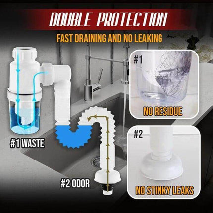 Odor-free Bathroom Kitchen Expandable Filter Pipe