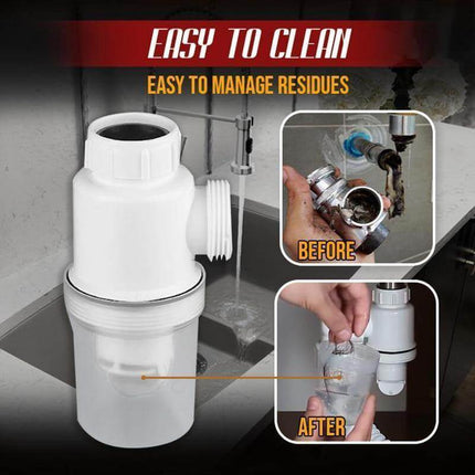 Odor-free Bathroom Kitchen Expandable Filter Pipe
