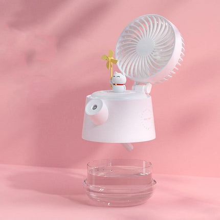 Portable Desktop Night Light Humidifier Fan