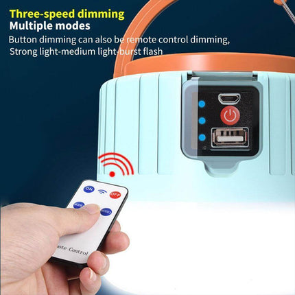 Outdoor Waterproof Solar Rechargeable Camping LED Lamp