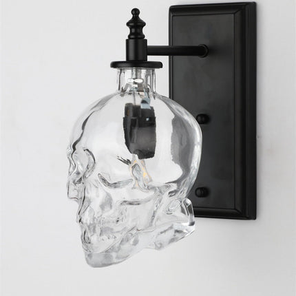 Retro Skull Glass Pendant Light