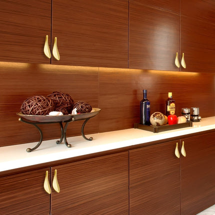 Nordic Golden Leaf Shaped Cabinet Door Knob