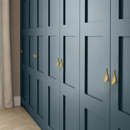 Nordic Golden Leaf Shaped Cabinet Door Knob
