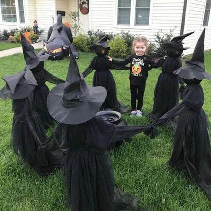 3Pcs Voice Control Halloween Witch Decoration Light Set