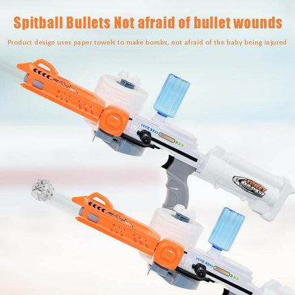 Wet Roll Paper Toy Shooting Gun