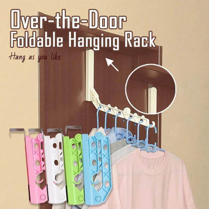 Foldable Over-The-Door Drying Hanging Rack