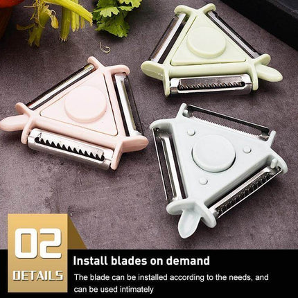 3in1 Rotating Stainless Steel Fruit Vegetable Peeler