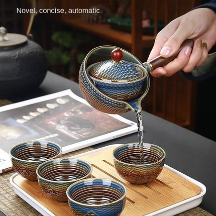 Unique Ceramic Moving Teapot Filter Set