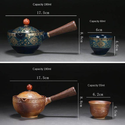 Unique Ceramic Moving Teapot Filter Set